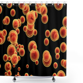 Personality  Colony Of Viruses Shower Curtains
