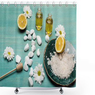 Personality  Sea Salt With Oil And Chamomiles Shower Curtains