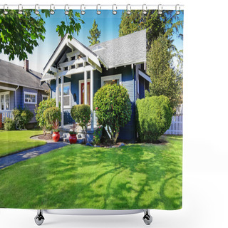 Personality  House Exterior With Curb Appeal Shower Curtains