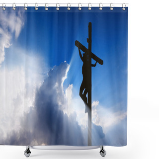 Personality  Jesus On The Cross Shower Curtains