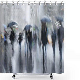 Personality  Rainy Day Motion Blur Shower Curtains