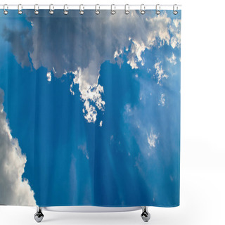 Personality  Sun Behind The Clouds Shower Curtains