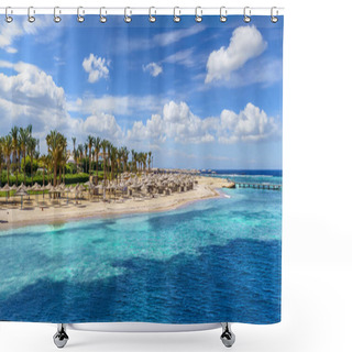 Personality  Landscape With Beach In Port Ghalib, Marsa Alam, Egypt Shower Curtains