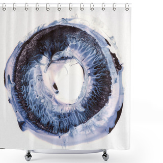 Personality  Acrylic Paints Circle Shower Curtains