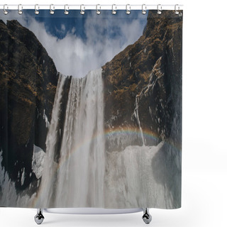 Personality  Rainbow And Waterfall Shower Curtains