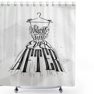 Personality  Poster Wedding Dress Shower Curtains