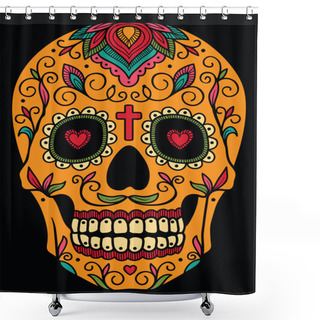 Personality  Mexican Sugar Skull Shower Curtains