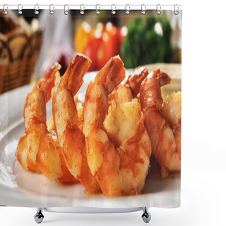 Personality  Shrimps Shower Curtains