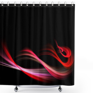 Personality  Abstract Color Dynamic Background With Lighting Effect. Fractal Spiral. Fractal Art Shower Curtains