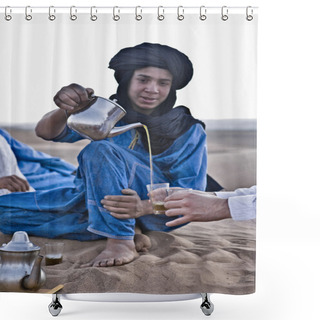 Personality  Serving Tea Shower Curtains