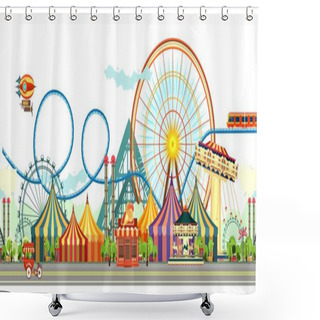 Personality  Amusement Park Circus Shower Curtains