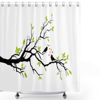Personality  Spring, Vector Shower Curtains