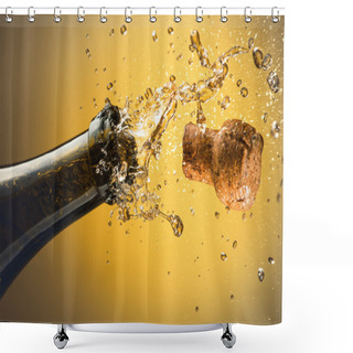 Personality  Opening Bottle Of Champagne Shower Curtains