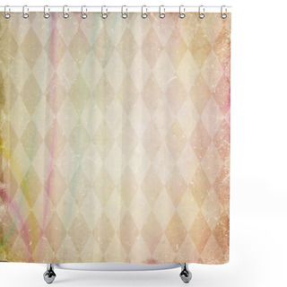 Personality  Grunge Background With Harlequin Pattern Shower Curtains