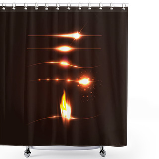 Personality  Lights Effects Shower Curtains