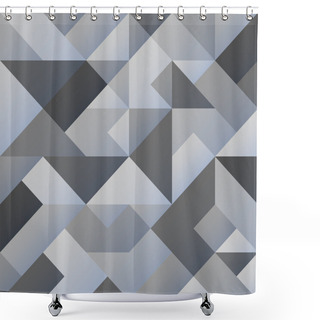 Personality  Grey Geometric Background Shower Curtains