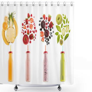 Personality  Different Healthy Smoothies Shower Curtains