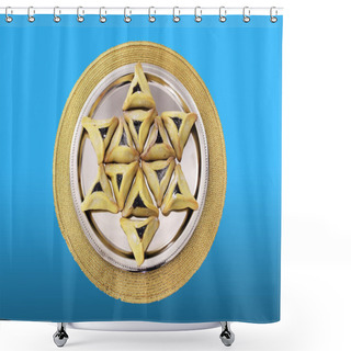 Personality  Jewish Holiday Of Purim, Hamantaschen Cookies Shower Curtains