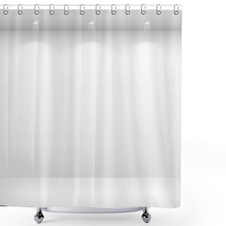 Personality  Gallery Interior With Empty Wall Shower Curtains