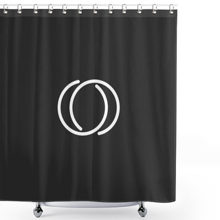 Personality  Letter O Logo Shower Curtains