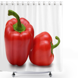 Personality  Pair Of Red Bell Peppers Shower Curtains
