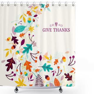 Personality  Vector Thanksgiving Design Shower Curtains