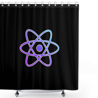 Personality  Atom Symbol Blue Gradient Vector Icon Shower Curtains