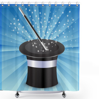 Personality  A Magic High Hat Shower Curtains