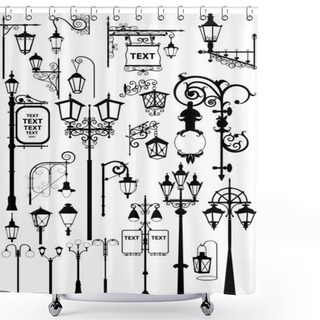 Personality  Lanterns Shower Curtains