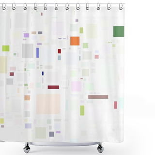 Personality  Abstract Art Texture. Colorful Texture With Squares. Modern Artwork. Colorful Image Shower Curtains