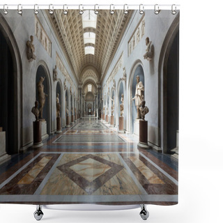 Personality  Italy Older Interior Vatican Museum In Rome Shower Curtains