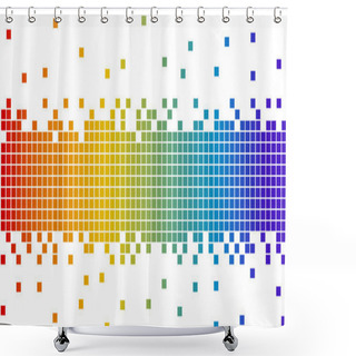 Personality  Pixel Background Shower Curtains