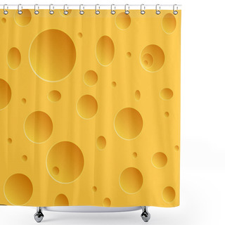 Personality  Vector Modern Cheese Texture Background. Shower Curtains