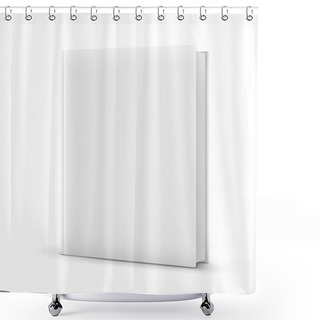Personality  Blank White Standing Book Template. Shower Curtains