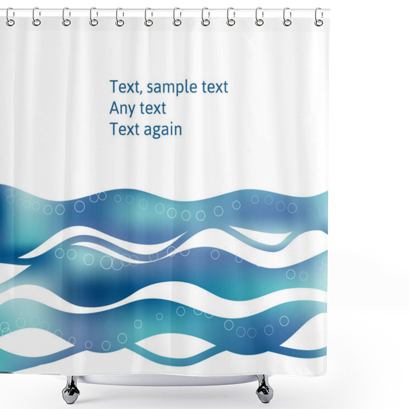 Personality  Template For A Text With Waves Shower Curtains