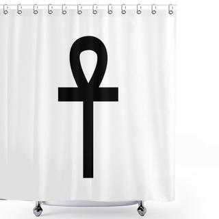 Personality  Ankh, Egyptian Symbol Of Life Shower Curtains