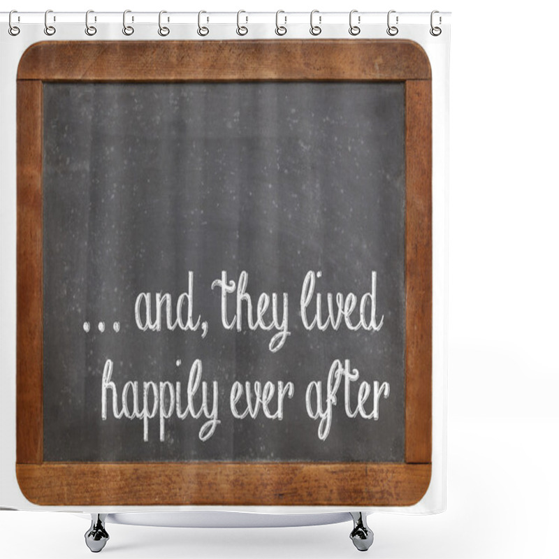 Personality  fairytale happy end phrase shower curtains