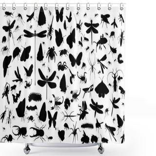 Personality  Insects And Spiders Shower Curtains