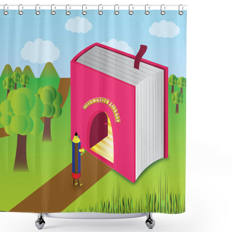 Personality  Library Shower Curtains