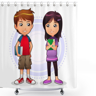 Personality  Boy & Girl Shower Curtains
