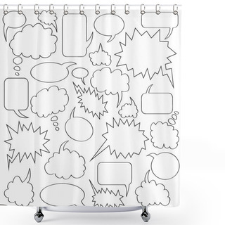 Personality  Comics Bubble Collection Shower Curtains