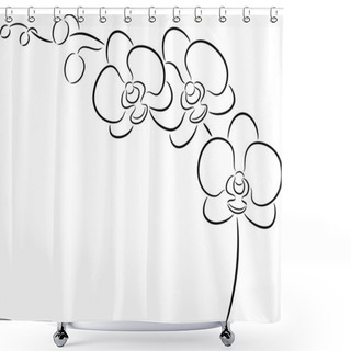 Personality  Orchid Flower Shower Curtains