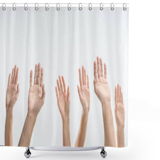 Personality  People Raising Hands Shower Curtains