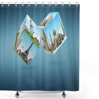 Personality  Dices Game Travel Concept Shower Curtains