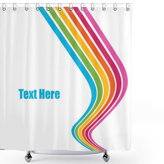Personality  Color Stripes Isolated On White Background Shower Curtains