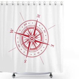 Personality  Wind Rose Symbol Shower Curtains
