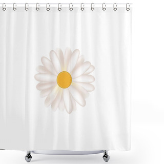 Personality  Isolated Daisy Flower. Vector Illustration Shower Curtains