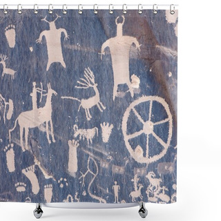 Personality  Indian Petroglyph Shower Curtains