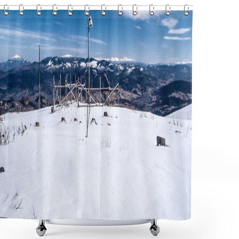 Personality  View From Barania Gora Hill In Winter Silesian Beskids Mountains In Poland Shower Curtains
