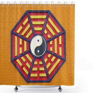 Personality  Taoist Octagonal Symbol Shower Curtains